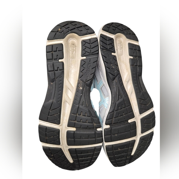 Asics Gel Contend 5 Gray and Blue Athletic Running Shoes 9 - Picture 3 of 8